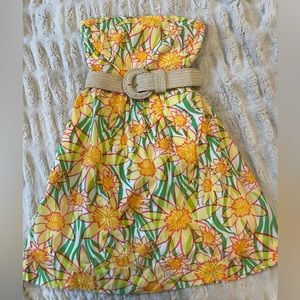 Lilly Pulitzer floral strapless mini dress